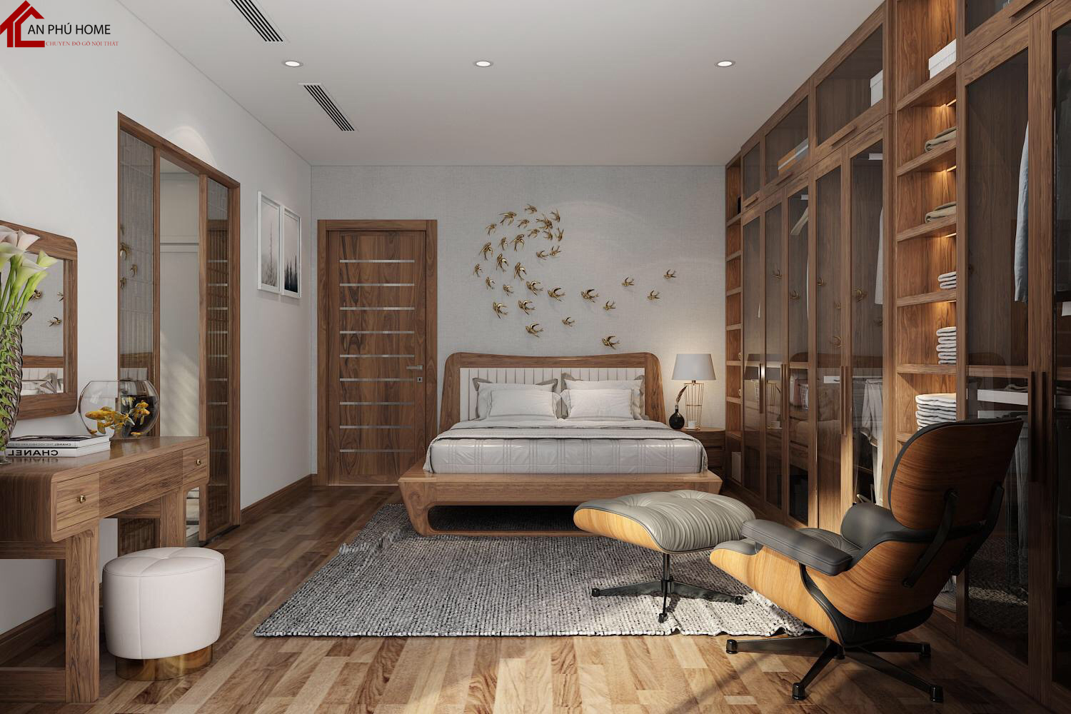 MẪU PHÒNG NGỦ GỖ TỰ NHIÊN ĐẸP NHẤT HIỆN NAY